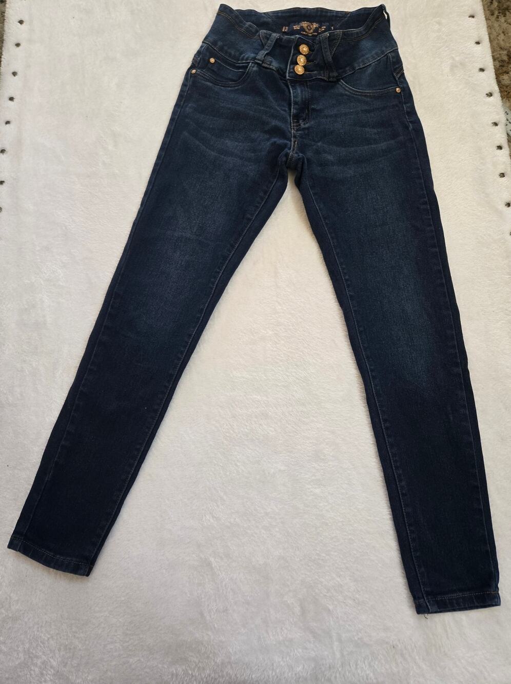Bella Womens High Rise Skinny Jeans Blue Denim Size 1